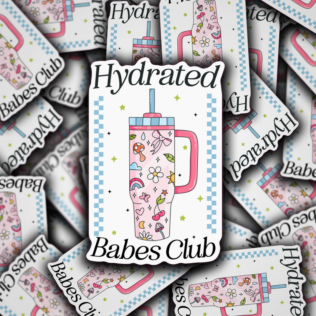 Hydrated Babes Club Sticker