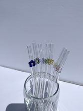 Load image into Gallery viewer, Flower Glass Straws
